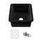 Kibi Pure 18 Fireclay Kitchen Undermount Single Bowl Sink - Matte Black K2-S18SQMB - alternate 1